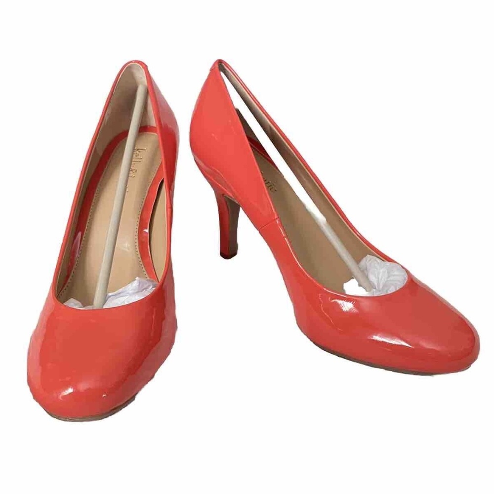 Kelly & Katie Isabel Round Toe Pumps 4” Heels - 9.5M Coral Patent